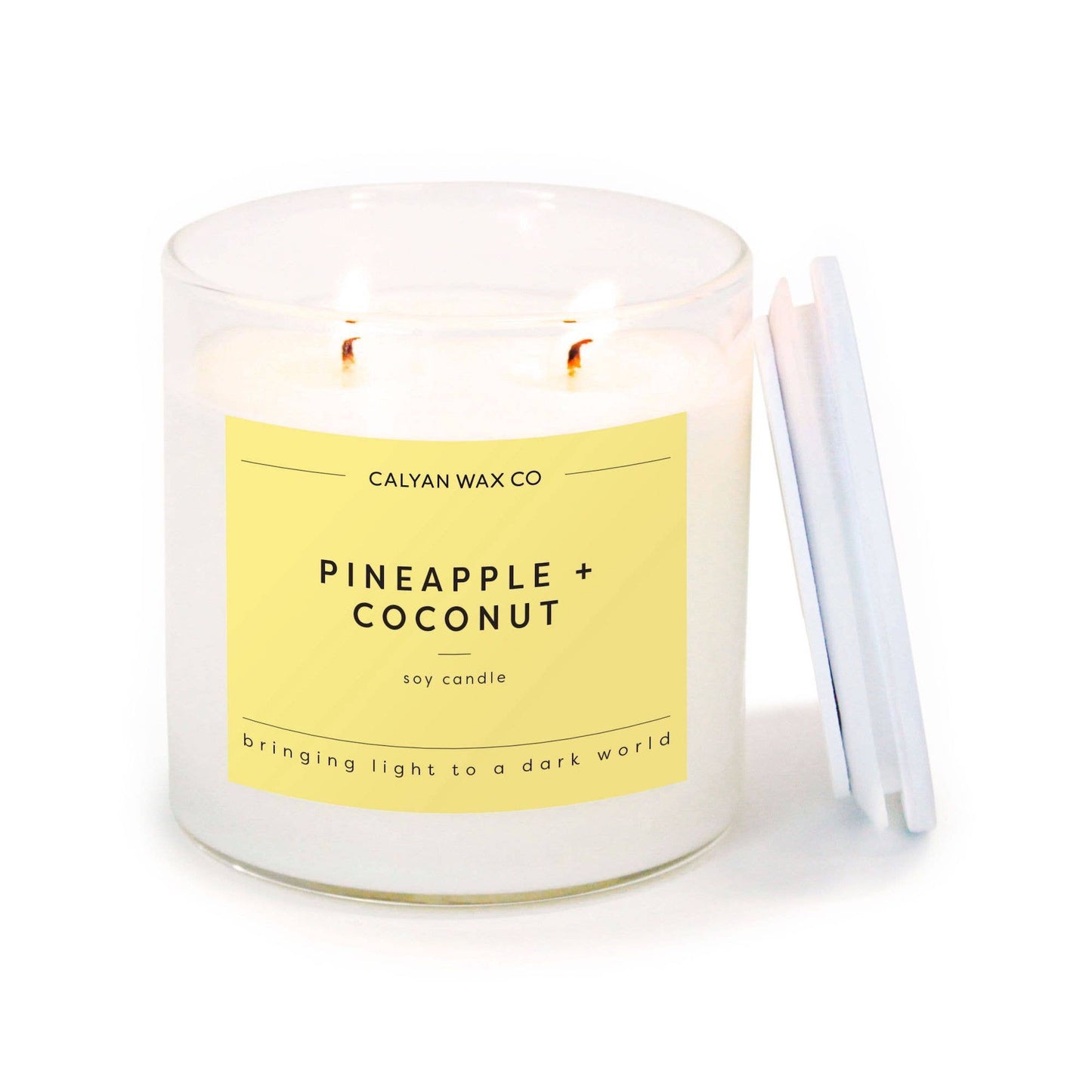 Pineapple + Coconut - Clear Glass Tumbler Soy Candle