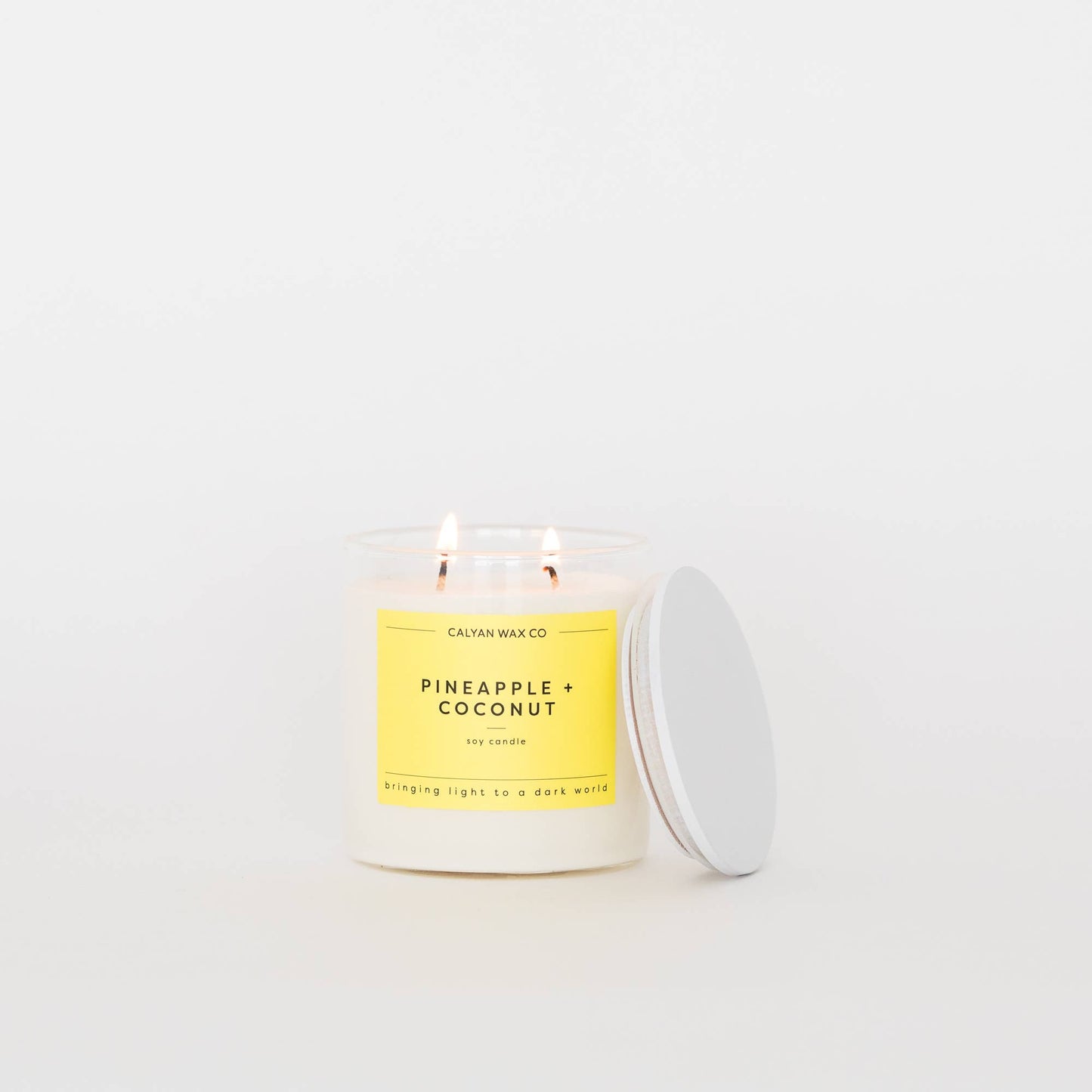 Pineapple + Coconut - Clear Glass Tumbler Soy Candle