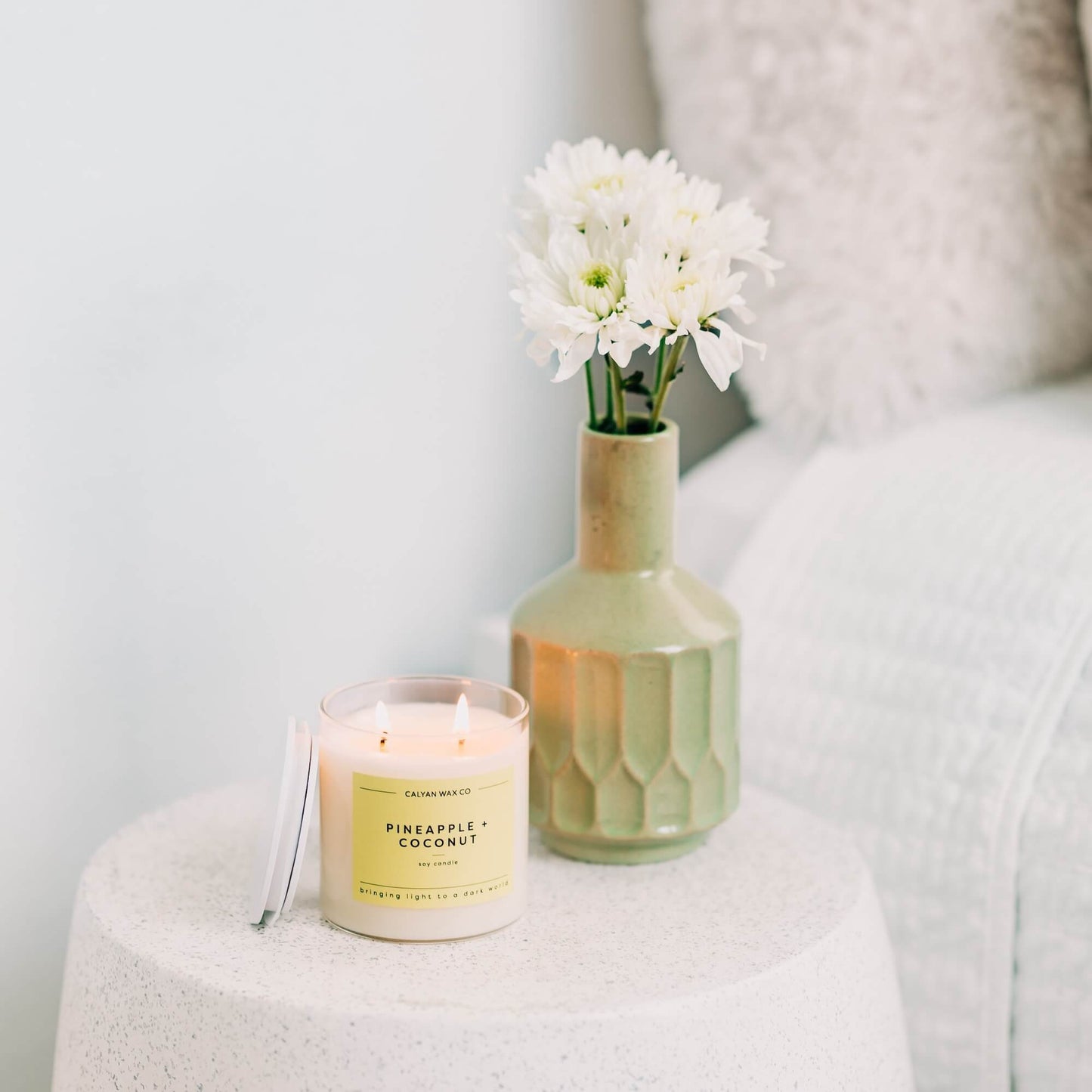 Pineapple + Coconut - Clear Glass Tumbler Soy Candle
