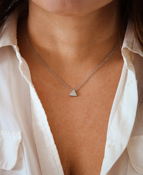 Steady Triangle Necklace in Silver